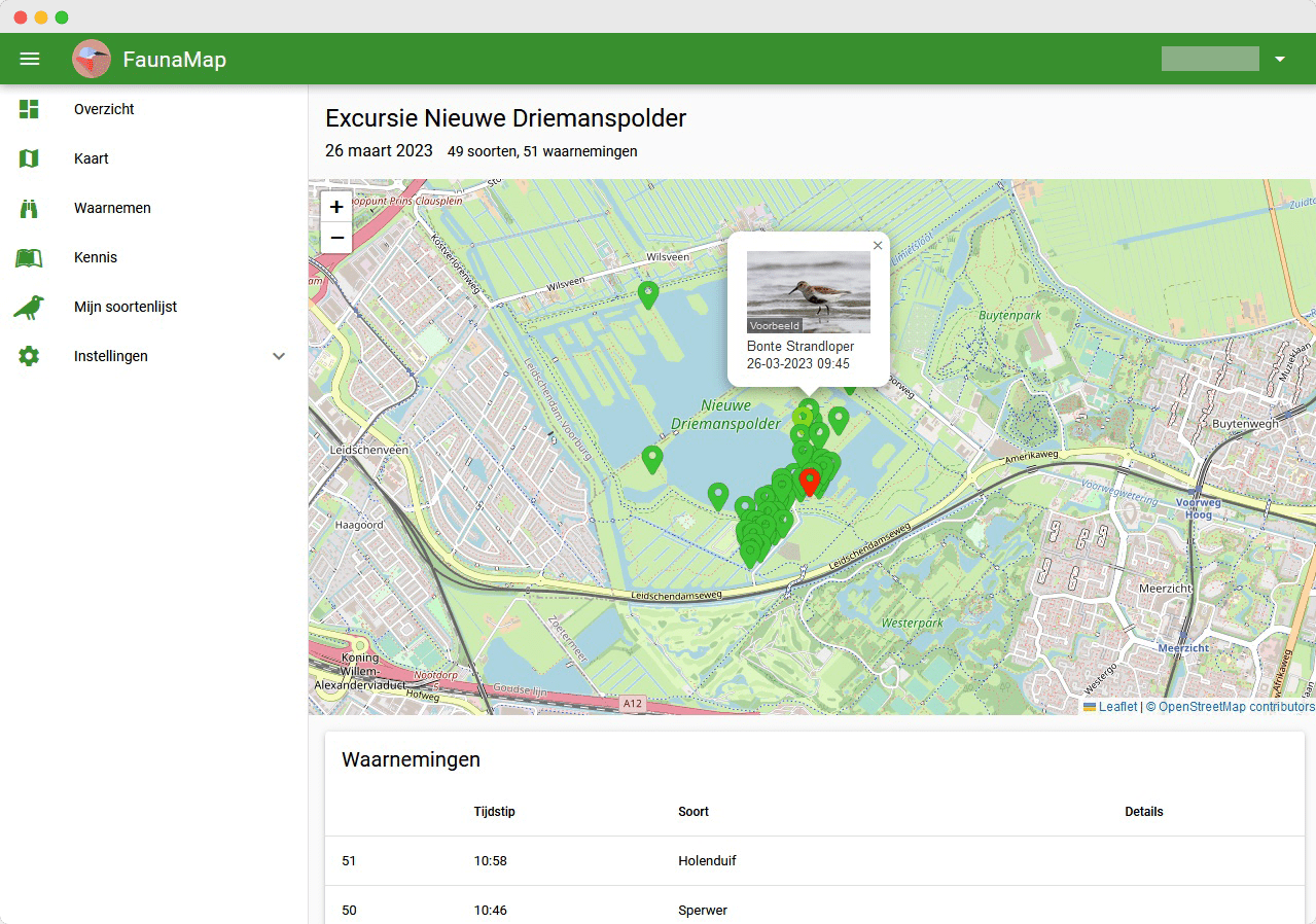 Waarnemingen toevoegen