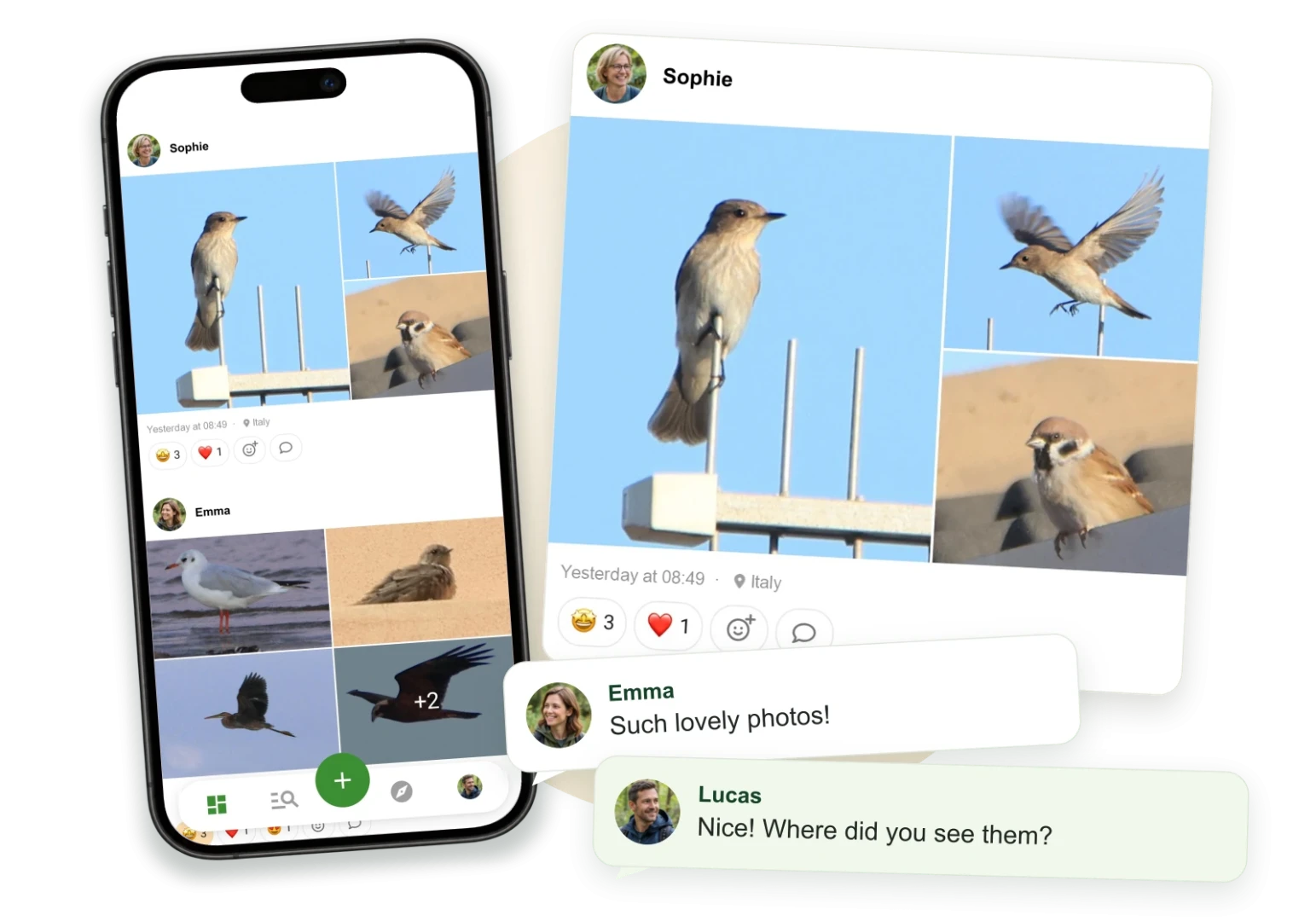 Foto's vogelwaarnemingen